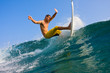 Photo: Surfer on Carves Powerful Turn Surfer on Carves Powerful Turn