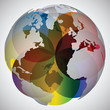 colorful world globe