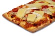 Square pizza with french brie cheese