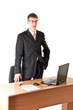 boss disappointed, workplace, isolated on white boss disappointed, workplace, isolated on white