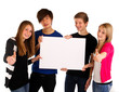 19.11.11 Teenager mit weißem Schild