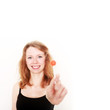 junges Mädchen mit Lolli