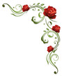 Vektor: Blumen, Blüten, Rose, rote Rosen, filigran, floral Blumen, Blüten, Rose, rote Rosen, filigran, floral