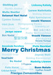 Biglietto Buon Natale scritta lingue traduzione