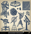 Engraving astronomical instrument set.