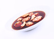 Polish red borscht with uszka (a mushroom filled dumplings) Polish red borscht with uszka (a mushroom filled dumplings)