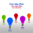 colorful idea light bulb