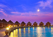 small houses on water on a sunset.. small houses on water on a sunset..