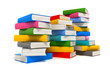 Books stack over white Books stack over white