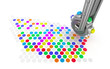 Printer make a picture closeup concept