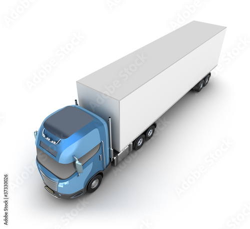Illustration: Modern truck with cargo container. My own Design. Modern truck with cargo container. My own Design.