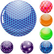 glossy colorful abstract globes