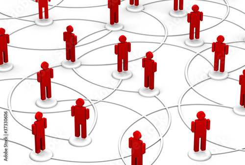 Illustration: Network of People - Communication Links Network of People - Communication Links