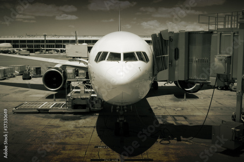 Photo: Jet at Airport Gate Jet at Airport Gate
