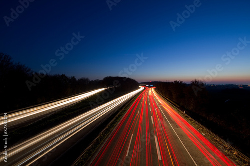 Foto: Autobahn Nachtaufnahme Autobahn Nachtaufnahme