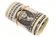 Roll of U.S. banknotes