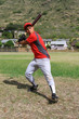 Baseball player ready to swing the bat