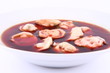 Polish red borscht with uszka (a mushroom filled dumplings) Polish red borscht with uszka (a mushroom filled dumplings)