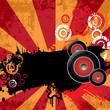 Vector: Urban grungy music background with place for text Urban grungy music background with place for text
