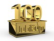 Jubiläum 100 Podest gold