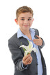 boy with flower