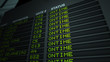 Illustration: Flight Information Board, On Time Flight Information Board, On Time