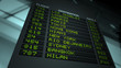 Illustration: Airport Flight Information Board Airport Flight Information Board