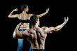 man and a woman in the gym