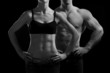 man and a woman in the gym