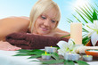 Young woman at spa procedure