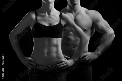 Photo: man and a woman in the gym man and a woman in the gym
