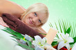 Young woman at spa procedure