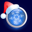 Christmas web button and santa cap