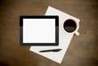 Workplace With Blank Digital Tablet