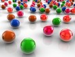 Illustration: Colorful bright spheres Colorful bright spheres
