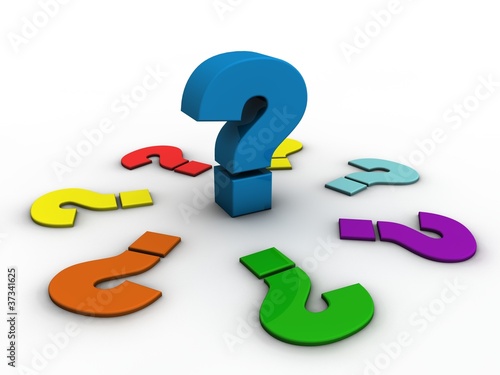 Illustration: Colorful Question marks Colorful Question marks