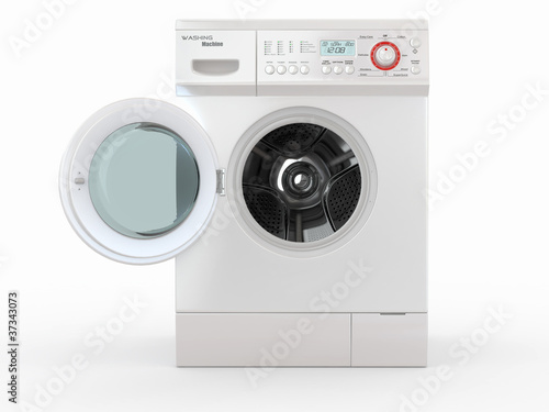Illustration: Open washing machine Open washing machine