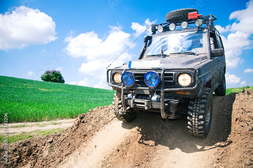 Photo: Offroad through muddy field Offroad through muddy field
