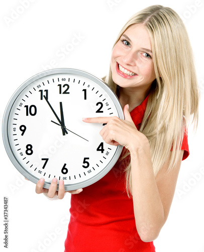 Photo: time concept. five to twelve time concept. five to twelve