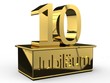 Jubiläum 10 Podest gold Jubiläum 10 Podest gold