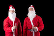 Two santa claus