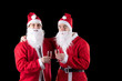 Two santa claus