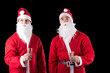 Two santa claus