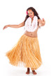 Young hula dancer enjoying her dance