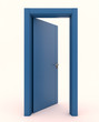 Porta blu aperta