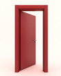 Porta rossa aperta