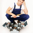 mann am arbeiten
