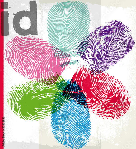 Vector: Finger print id. Vector illustration Finger print id. Vector illustration