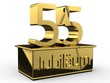 Jubiläum 55 Podest gold