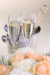 Photo: Bouquet and Champaign Bouquet and Champaign